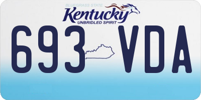 KY license plate 693VDA