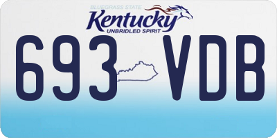 KY license plate 693VDB
