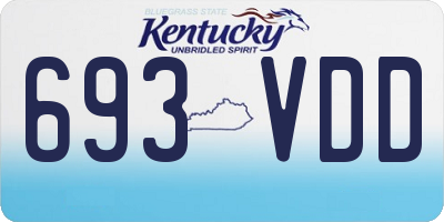 KY license plate 693VDD