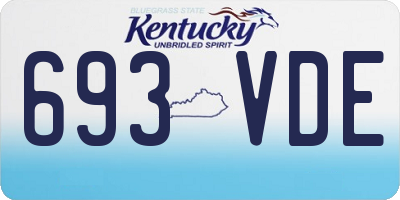 KY license plate 693VDE