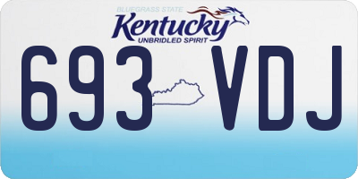 KY license plate 693VDJ