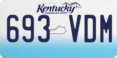 KY license plate 693VDM