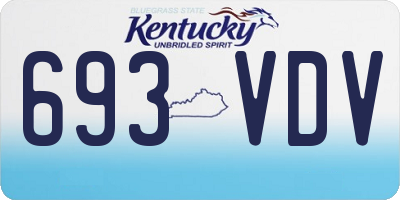 KY license plate 693VDV