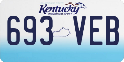KY license plate 693VEB