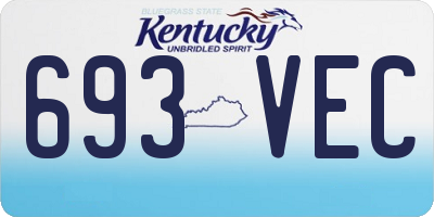 KY license plate 693VEC