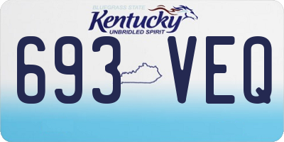 KY license plate 693VEQ