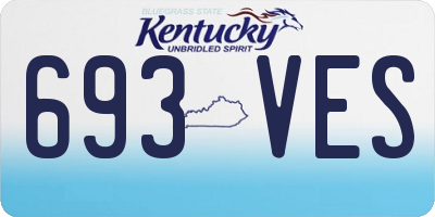 KY license plate 693VES