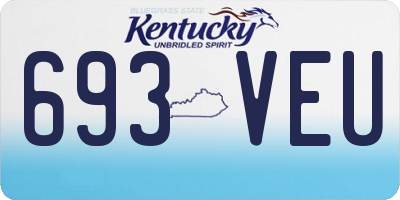 KY license plate 693VEU