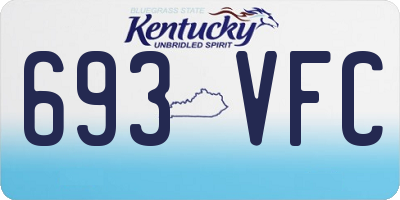 KY license plate 693VFC