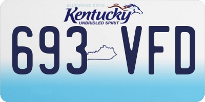 KY license plate 693VFD