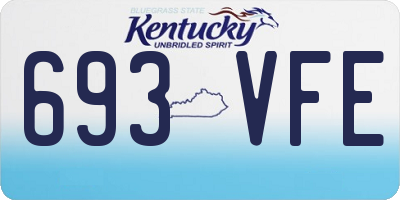 KY license plate 693VFE
