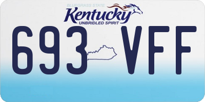 KY license plate 693VFF