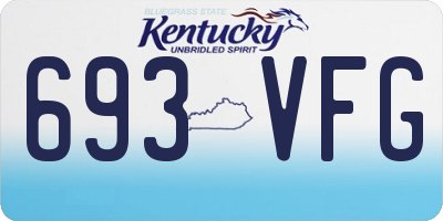 KY license plate 693VFG