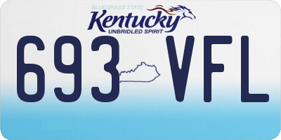 KY license plate 693VFL