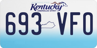 KY license plate 693VFO