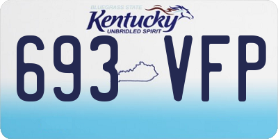 KY license plate 693VFP