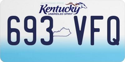 KY license plate 693VFQ