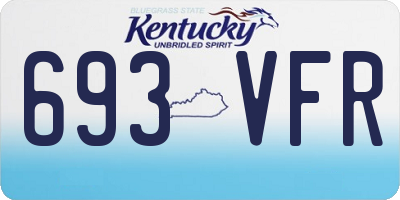 KY license plate 693VFR