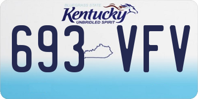 KY license plate 693VFV