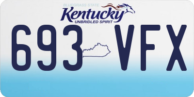 KY license plate 693VFX