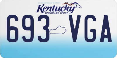 KY license plate 693VGA