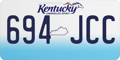 KY license plate 694JCC