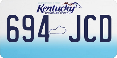 KY license plate 694JCD