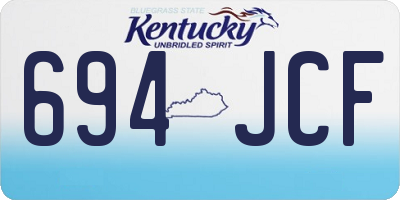 KY license plate 694JCF