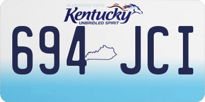 KY license plate 694JCI