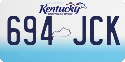 KY license plate 694JCK