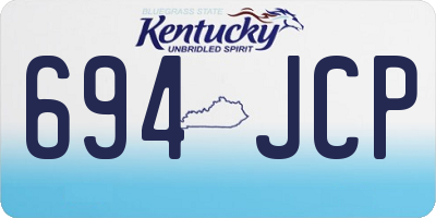 KY license plate 694JCP