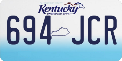 KY license plate 694JCR