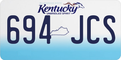 KY license plate 694JCS