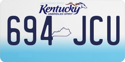 KY license plate 694JCU
