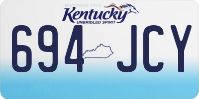 KY license plate 694JCY