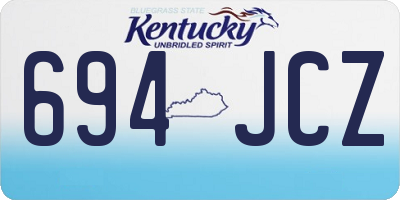 KY license plate 694JCZ