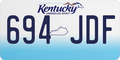 KY license plate 694JDF