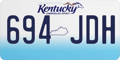 KY license plate 694JDH