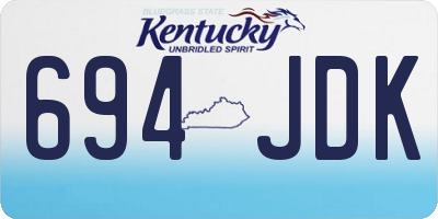 KY license plate 694JDK