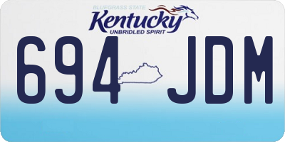 KY license plate 694JDM