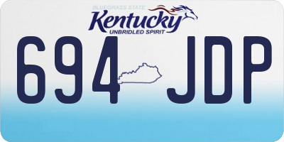 KY license plate 694JDP