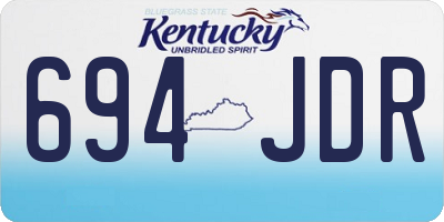 KY license plate 694JDR