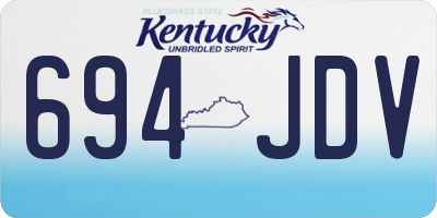 KY license plate 694JDV