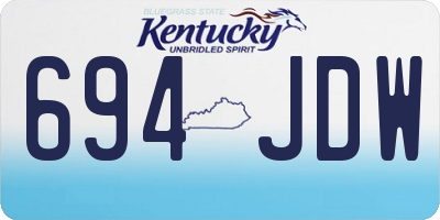 KY license plate 694JDW
