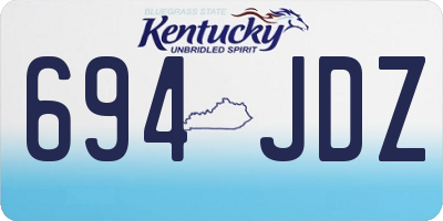 KY license plate 694JDZ