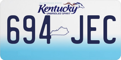 KY license plate 694JEC