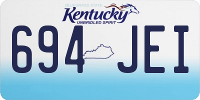 KY license plate 694JEI