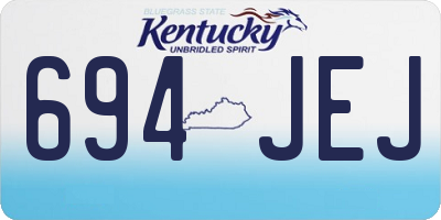 KY license plate 694JEJ
