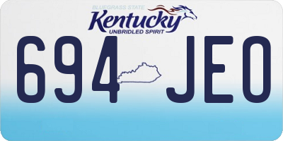 KY license plate 694JEO
