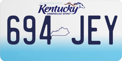 KY license plate 694JEY